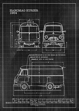 Blueprint Hanomag Kurier
