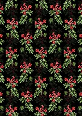 Black Trumpet Vine Pattern