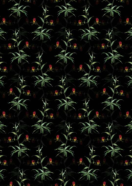 Floral Flame Lily Pattern