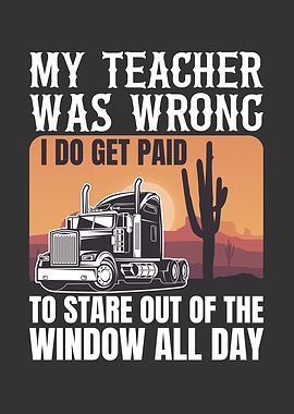 Funny Trucker Teacher
