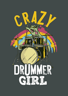 Crazy Drummer Girl Zombie