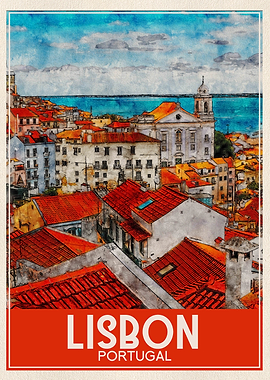 Travel Art Lisbon Portugal