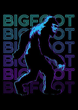 Bigfoot Sasquatch Retro