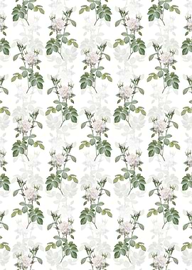 Autumn Damask Rose Pattern