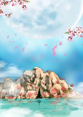 Mountains at Lake Moon