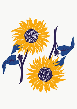 Beautiful floral Sunflower