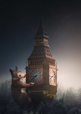 Wild big ben and squirrel