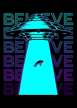 Ufo Alien Abduction Retro