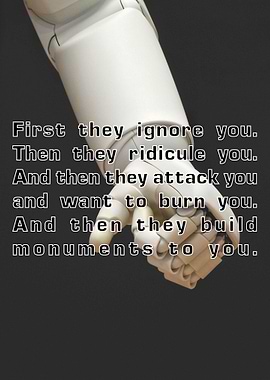 First they ignore you