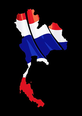 Thai Flag Thailand Map