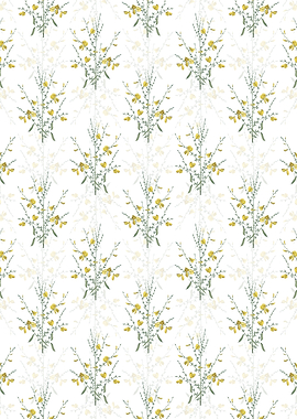 White Yellow Broom Pattern