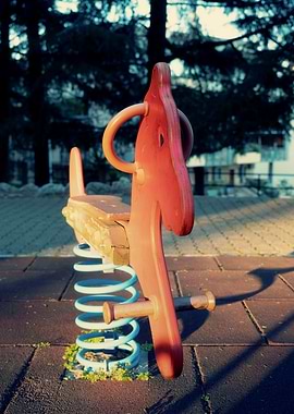 Spring horse public park a