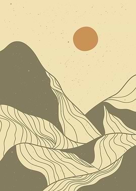 Vintage Mountain poster