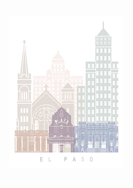EL PASO SKYLINE POSTER