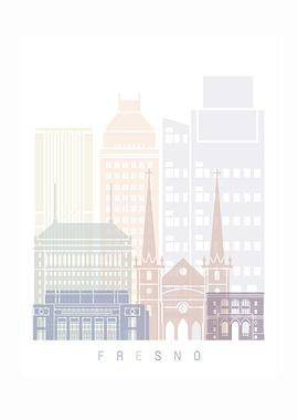 FRESNO SKYLINE POSTER