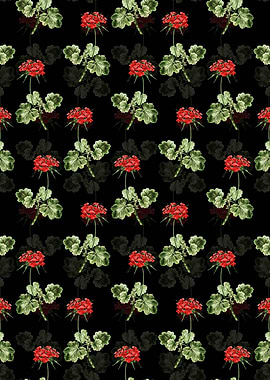Scarlet Geranium Pattern