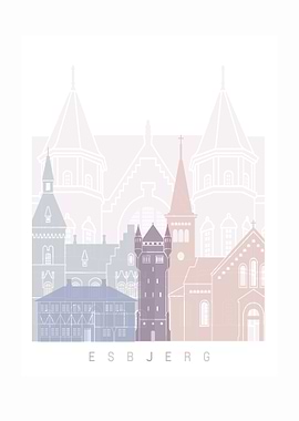 ESBJERG SKYLINE POSTER