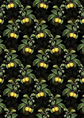 Ripe Plums on a Branch