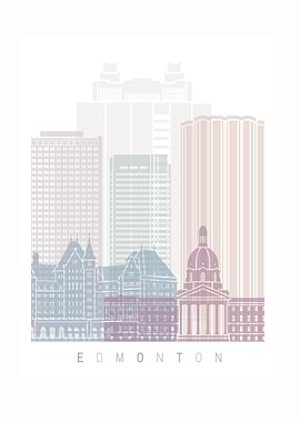 EDMONTON SKYLINE POSTER