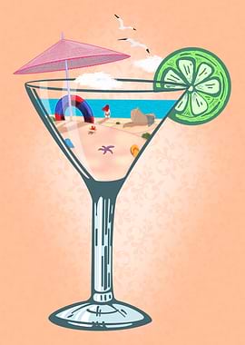 Sun set beach cocktail