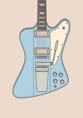 Frost Blue Stylish Guitar
