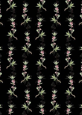 Pink Flower Branch Pattern