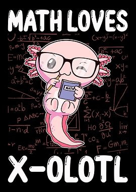 Funny Math Kawaii Axolotl