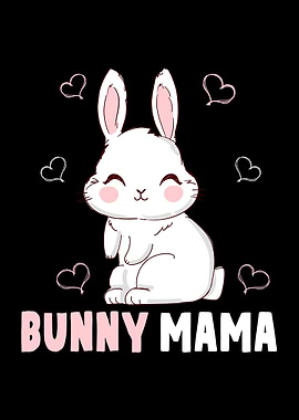 Bunny Mama Hearts Easter