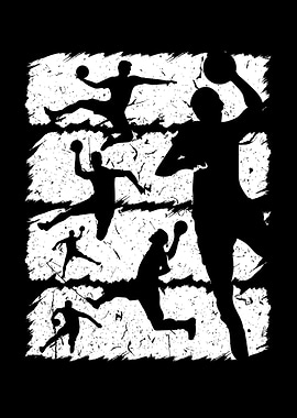 Handballspieler Silhouette