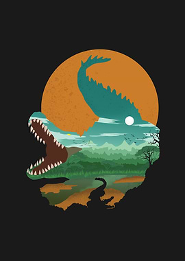 Crocodile landscape