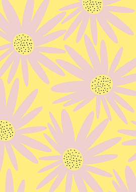 60s 70s Retro Sunflower 1