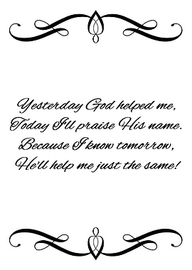 Praise God for His Help