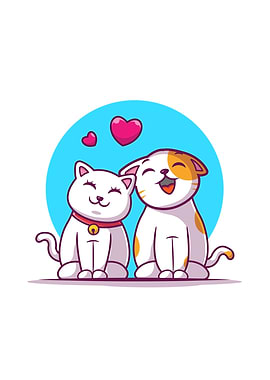 Couple Of Cat Cartoon