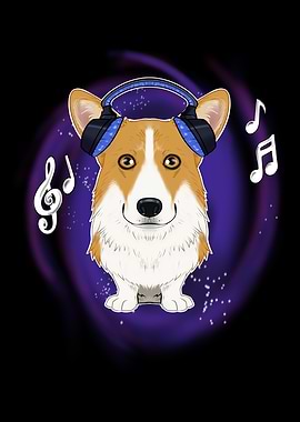 Music Lover I Welsh Corgi