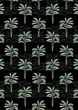 Floral Banana Tree Pattern
