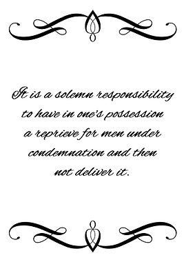 Solemn Responsibility