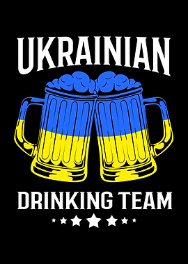 Ukraine Drinking Beer Team