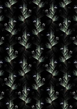 Floral Blue Stars Pattern