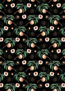 Black White Speckled Peach