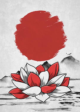 Lotus Japanese Art
