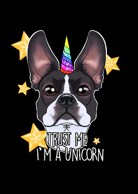 Boston Terrier Unicorn