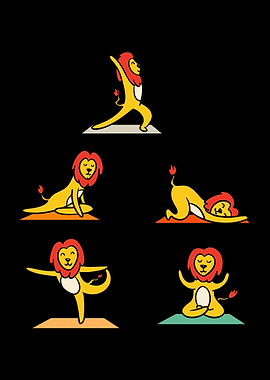 Lion Yoga Poses