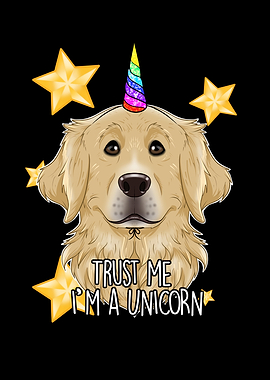 Golden Retriever Unicorn