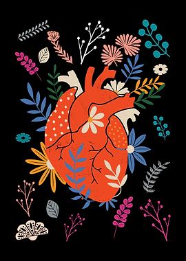 Anatomical Heart Flowers