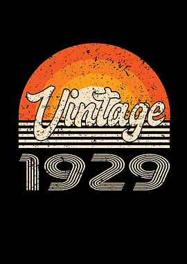 Vintage 1929 Birthday