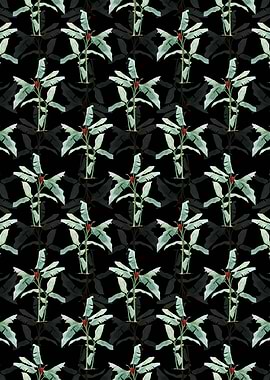 Scarlet Banana Pattern