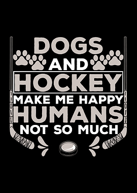 Ice Hockey and Dog