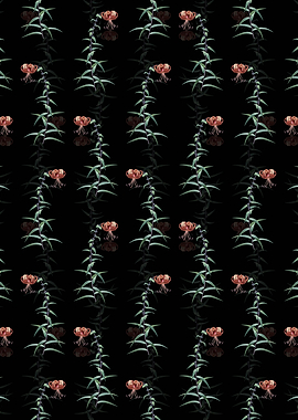 Floral Tiger Lily Pattern