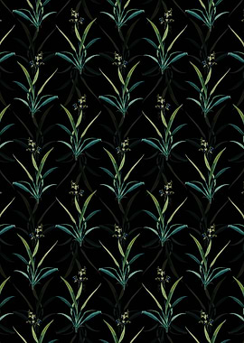 Floral Flax Lilies Pattern