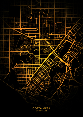 Costa Mesa City Map